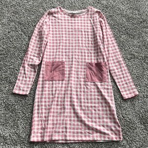 crewcuts Girls dress, size 12, soft pink checked pattern